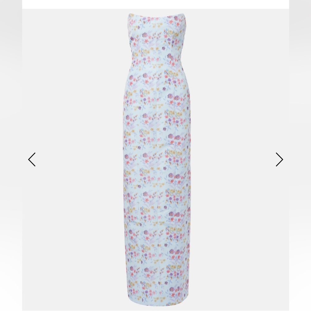 Markarian Odessa floral ikat corset column gown size 12 NWT